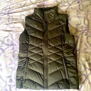 Xs olive green north face 550 vest